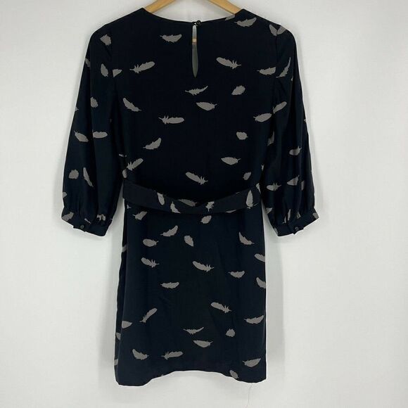 Tibi Dress Feather Print Silk Pockets - Picture 4 of 7
